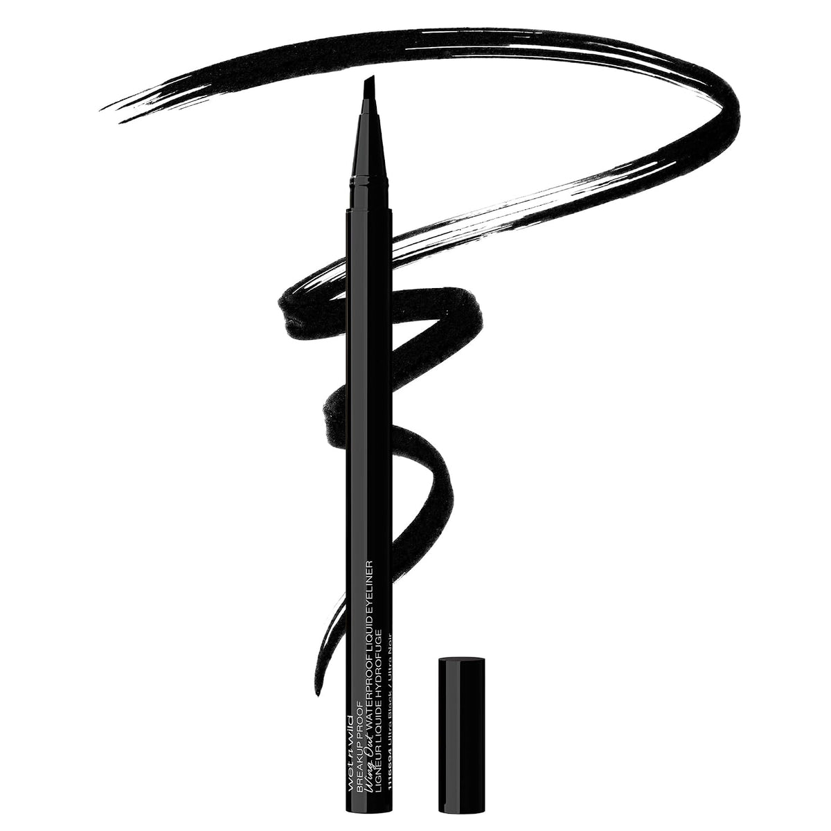 Liquid Eyeliner - Ultra-Fine Brush, Waterproof, Long-Lasting - Cruelty-Free & Vegan - Ultra Black