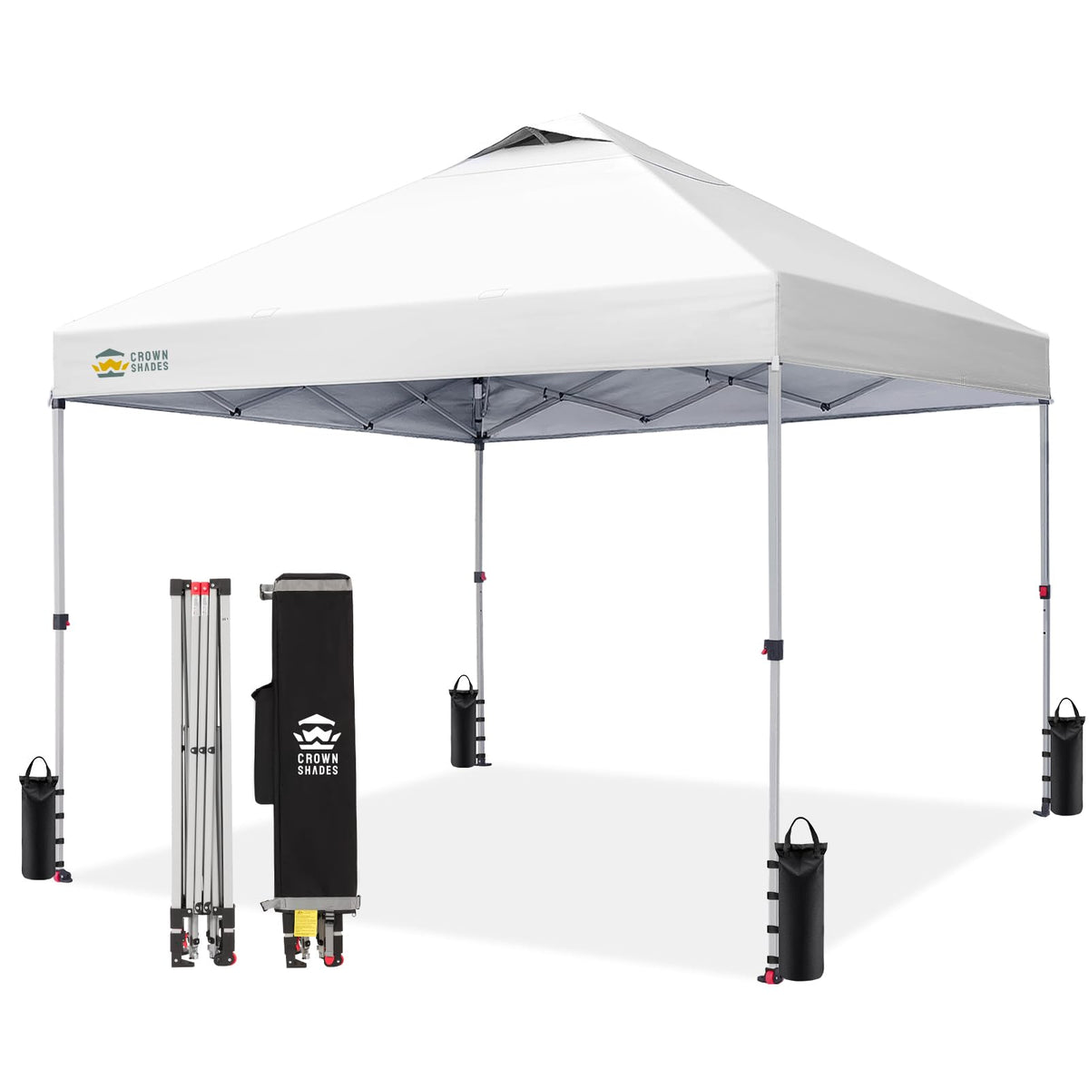 CROWN SHADES 10x10 Pop Up Canopy Tent with One Push Setup, Blue Father Jim Norris notebooks