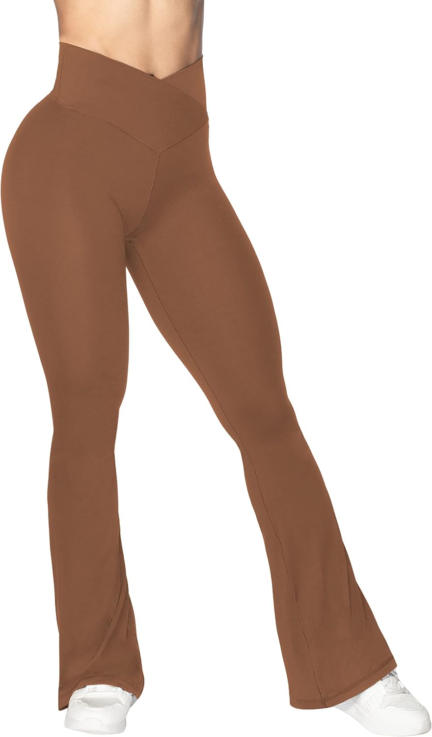 Sunzel Flare Leggings for Women, Crossover Yoga Pants with Tummy Control