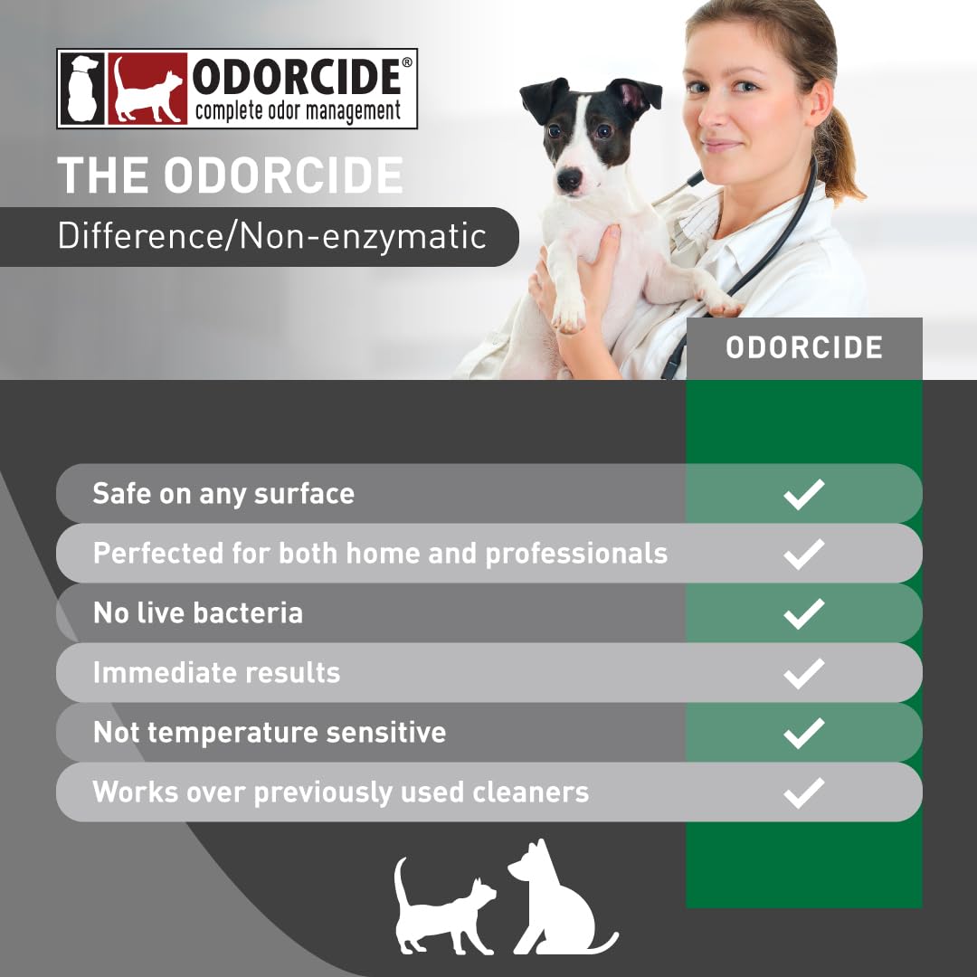 Odorcide K.O.E Kennel Odor Eliminator Concentrate, Fresh Scent, 16 oz - Non-Enzymatic Formula for Cages, Runs, Home and Kennel Use