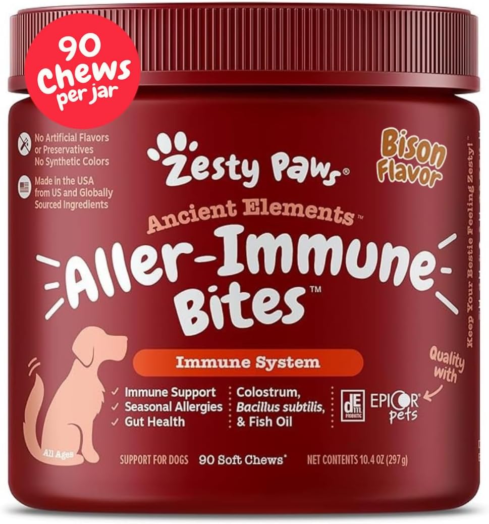 Zesty Paws Dog Allergy Chews - Dog Allergy Relief, Lamb, 90 Ct Father Jim Norris notebooks