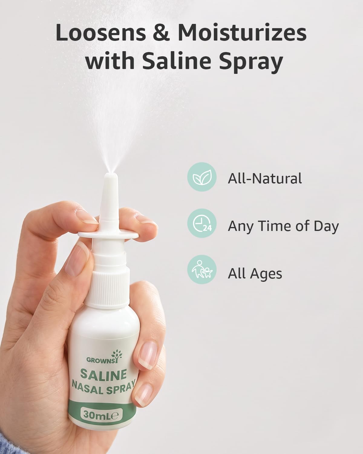 GROWNSY Baby Nasal Aspirator, Electric Nose Sucker, Powerful Suction,Grey
