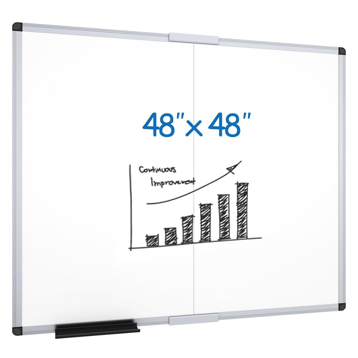 VIZ-PRO Magnetic Dry Erase Board, 36 X 24 Inches, Silver Aluminium Frame Father Jim Norris notebooks