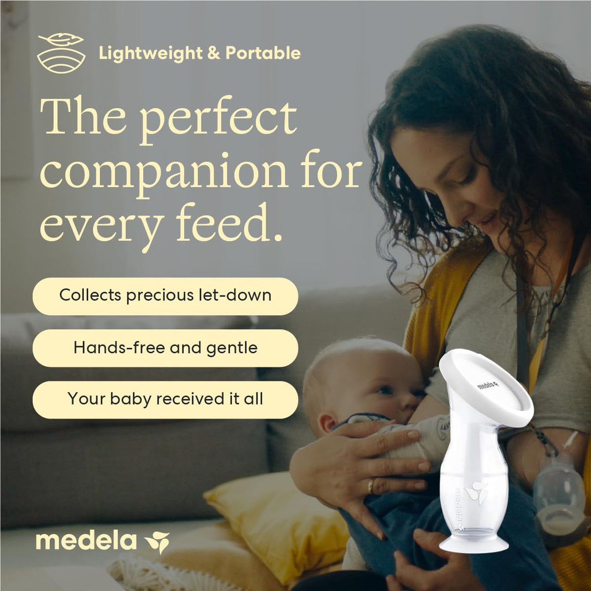 Medela Harmony Manual Breast Pump, On-the-Go, More Milk Output