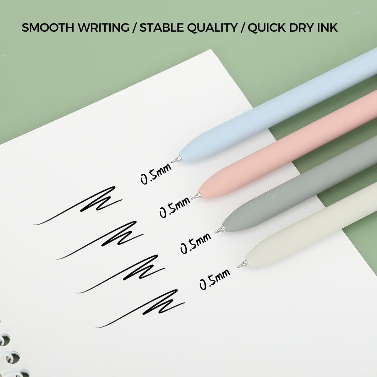 Ddaowanx Gel Pens,6 Pcs 0.5mm Retractable Quick Dry Black Ink Pens Father Jim Norris notebooks