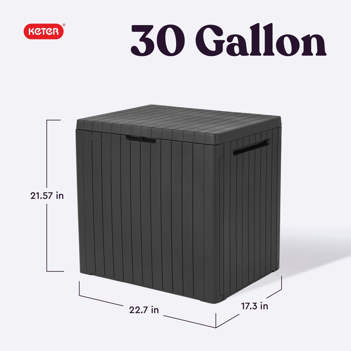 Keter City 30 Gal Outdoor Storage Box and Patio Side Table Father Jim Norris notebooks