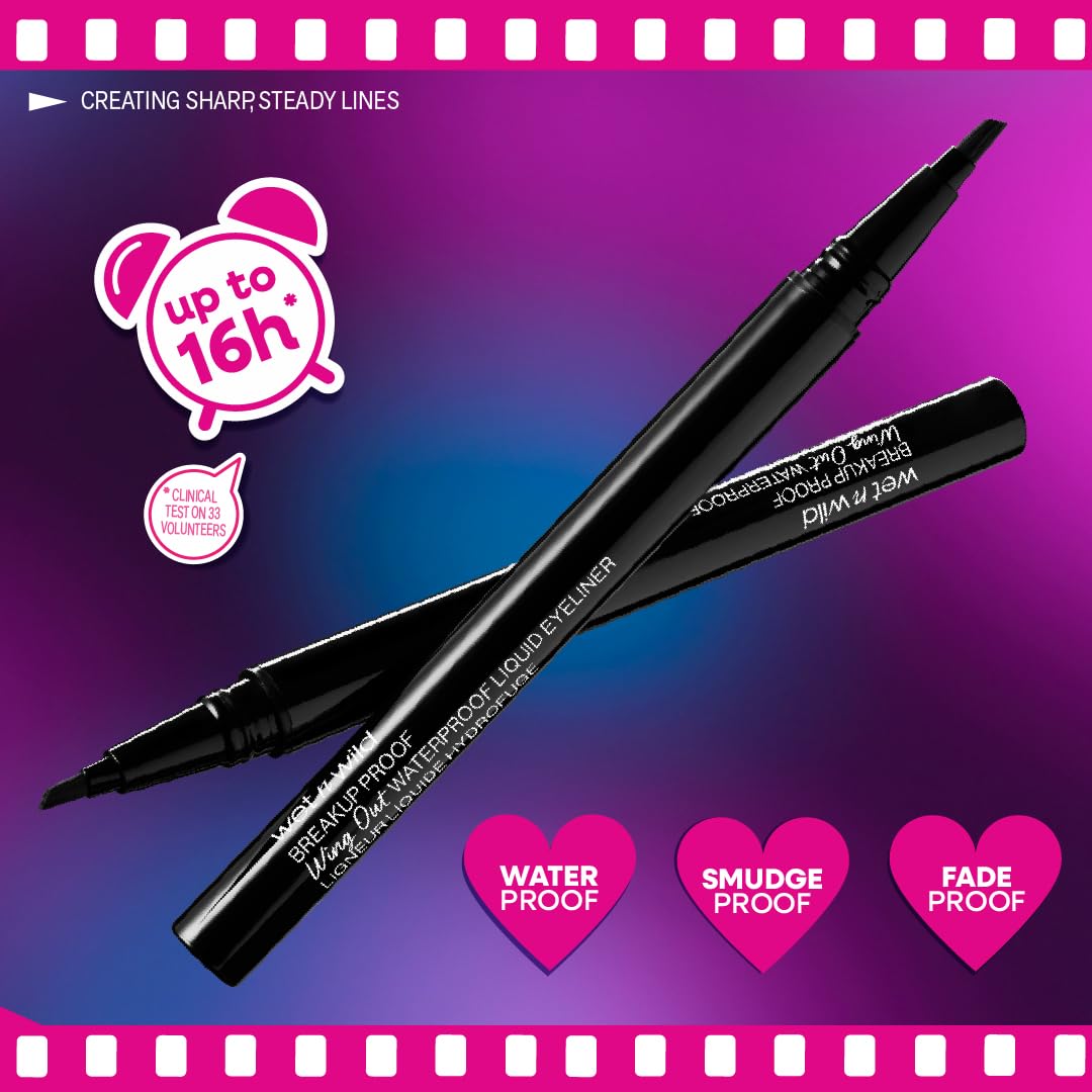 Liquid Eyeliner - Ultra-Fine Brush, Waterproof, Long-Lasting - Cruelty-Free & Vegan - Ultra Black