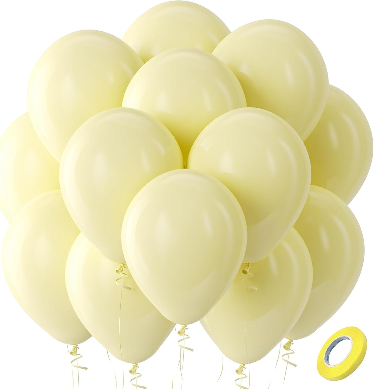 Bezente Assorted Latex Rainbow Balloons 100 Pack 12 inch