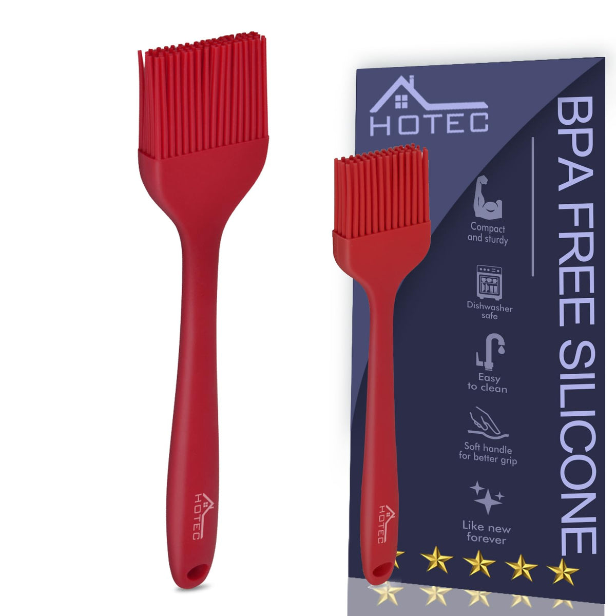 HOTEC Silicone Basting &Pastry Brushes BPA Free, Classic Blue 2 Father Jim Norris notebooks