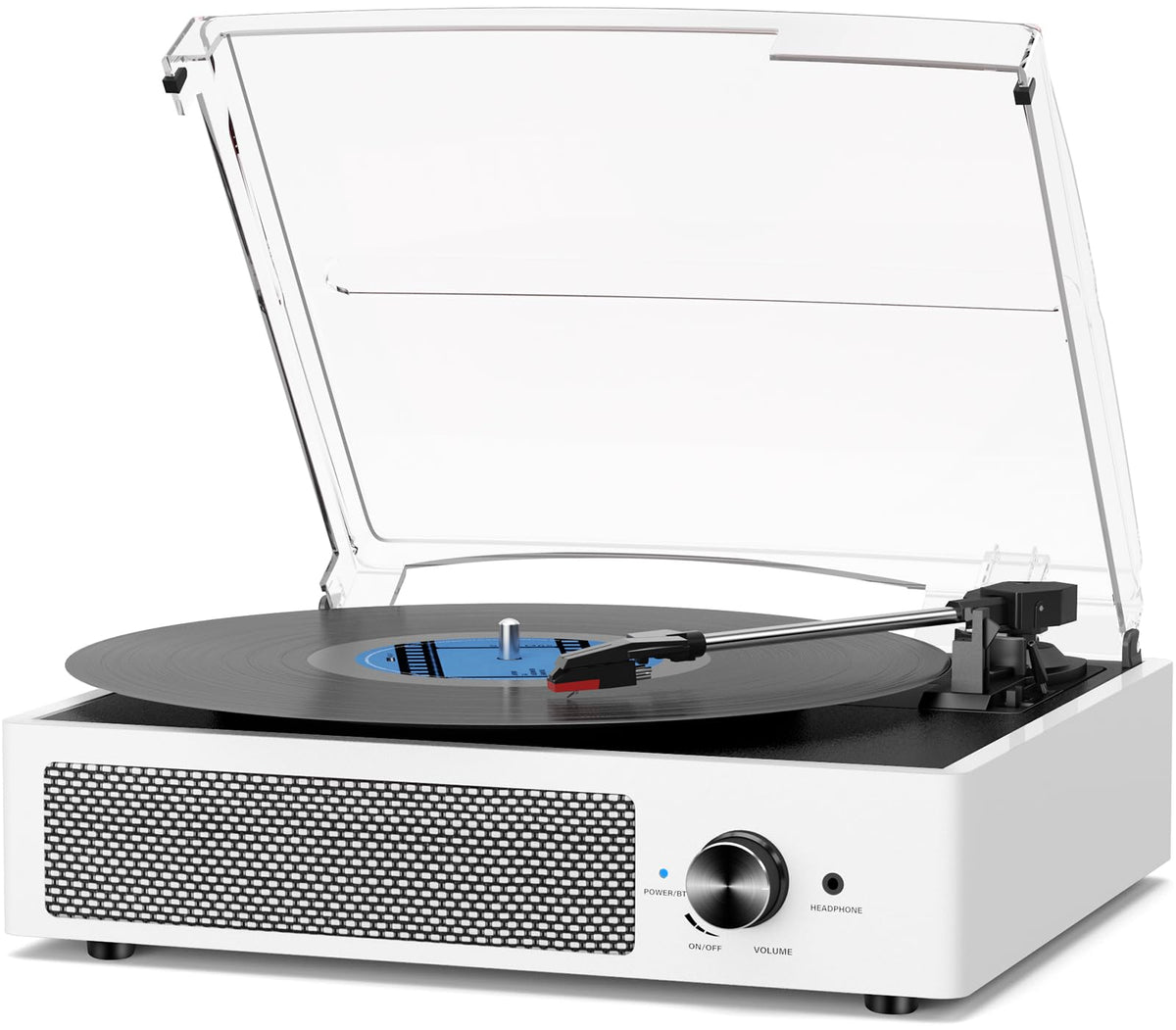 Vinyl Record Player Turntable with Built-in Bluetooth Receiver & 2 Stereo Speakers, 3 Speed 3 Size Portable Retro Record Player for Entertainment and Home Decoration Father Jim Norris notebooks