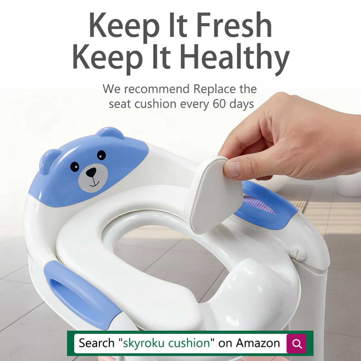 Potty Training Toilet for Toddlers, 2-in-1 Potty Training seat, Anti-Slip