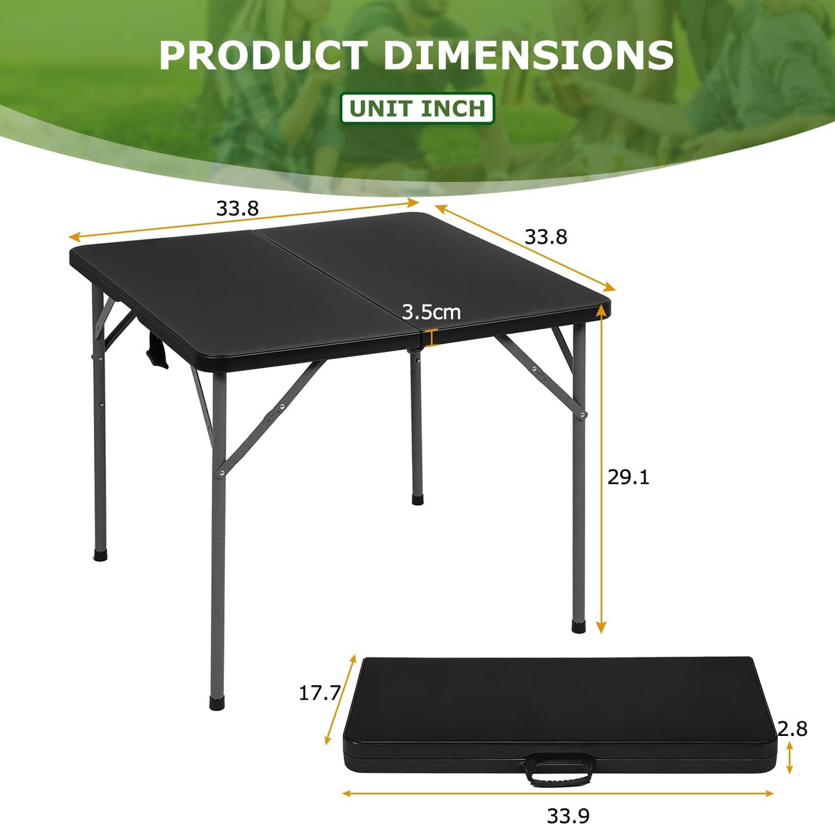 BestOffice | 6FT Folding Table | Black | Portable Plastic Table Father Jim Norris notebooks