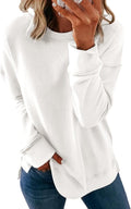 Dokotoo Women's Casual Crew Neck Sweatshirt Loose Long Sleeve Pullover Tops