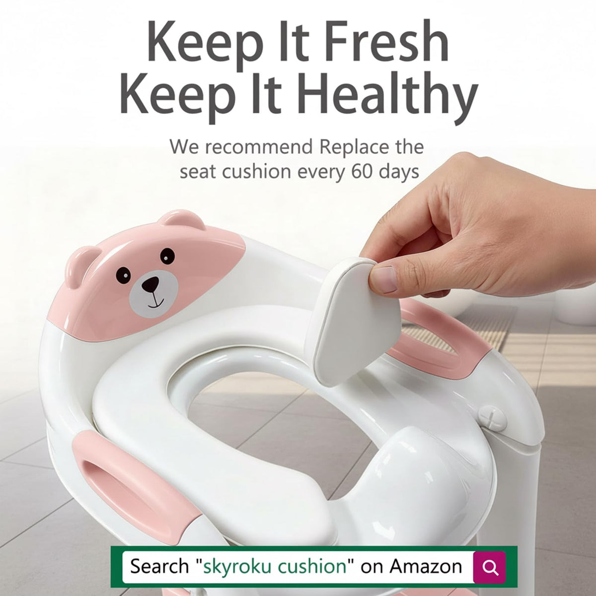 Potty Training Toilet for Toddlers, 2-in-1 Potty Training seat, Anti-Slip