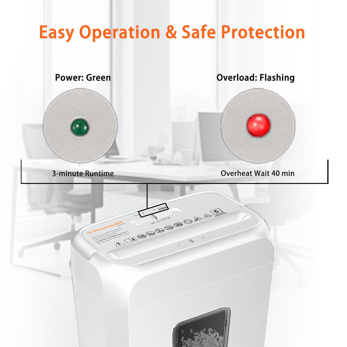 Bonsaii 6-Sheet Micro Cut Paper Shredder for Home, High Security Level P-4 Father Jim Norris notebooks