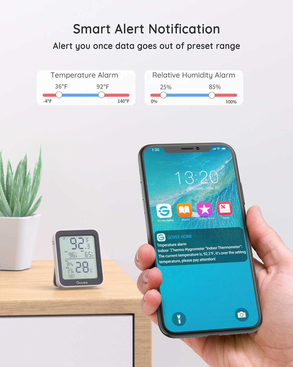 Govee Indoor Hygrometer Thermometer 2Pack H5075 with Bluetooth App Control Father Jim Norris notebooks