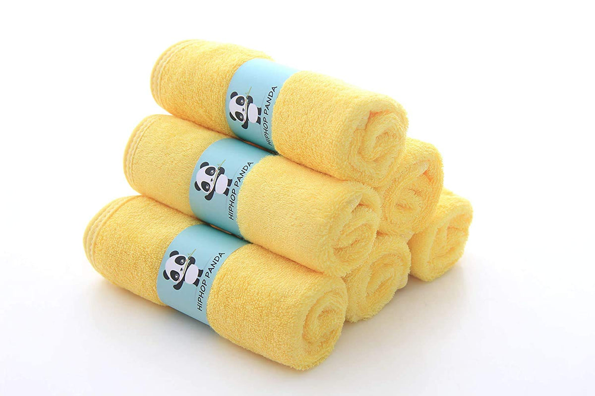 HIPHOP PANDA Ultra Soft Baby Washcloths, 2-Layer Absorbent Wash Cloths