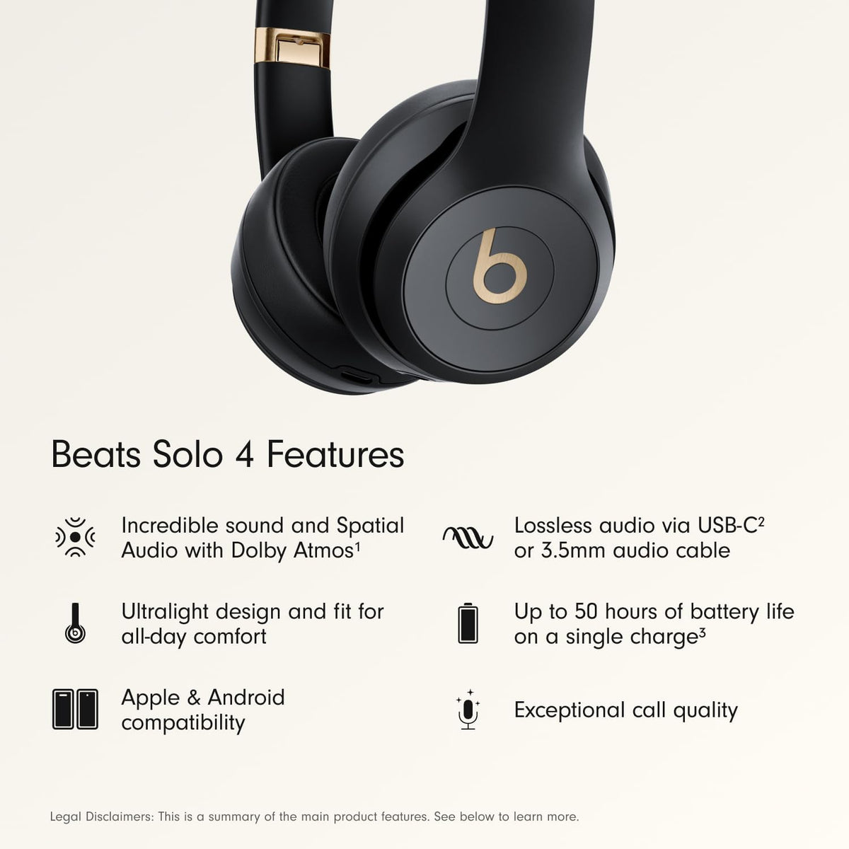 Beats Solo 4 - Wireless On-Ear Bluetooth Headphones, Up to 50-Hour Battery Life, Ultra-Lightweight Comfort, Powerful and Balanced Sound, Apple & Android Compatible - Matte Black Father Jim Norris notebooks