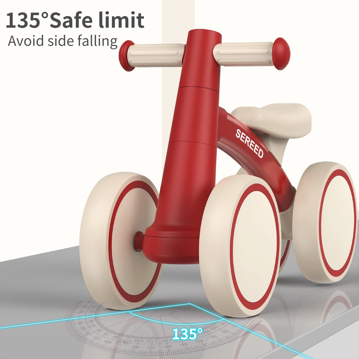 SEREED Baby Balance Bike for 1 Year Old Boy Girl, First Birthday Gift Toy
