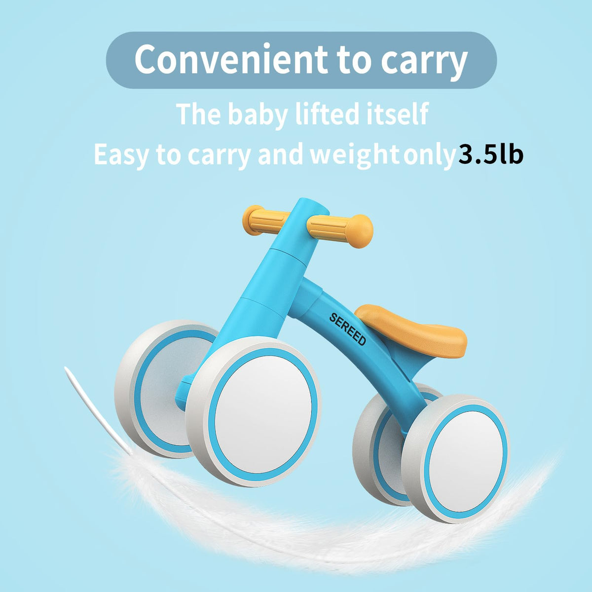 SEREED Baby Balance Bike for 1 Year Old Boy Girl, First Birthday Gift Toy