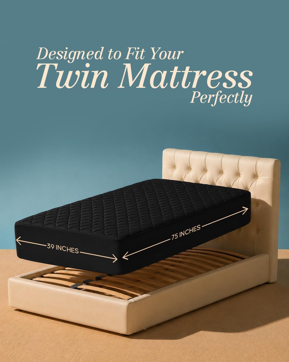 Queen Mattress Pad, Quilted Mattress Protector Topper fits 16" Deep Pocket