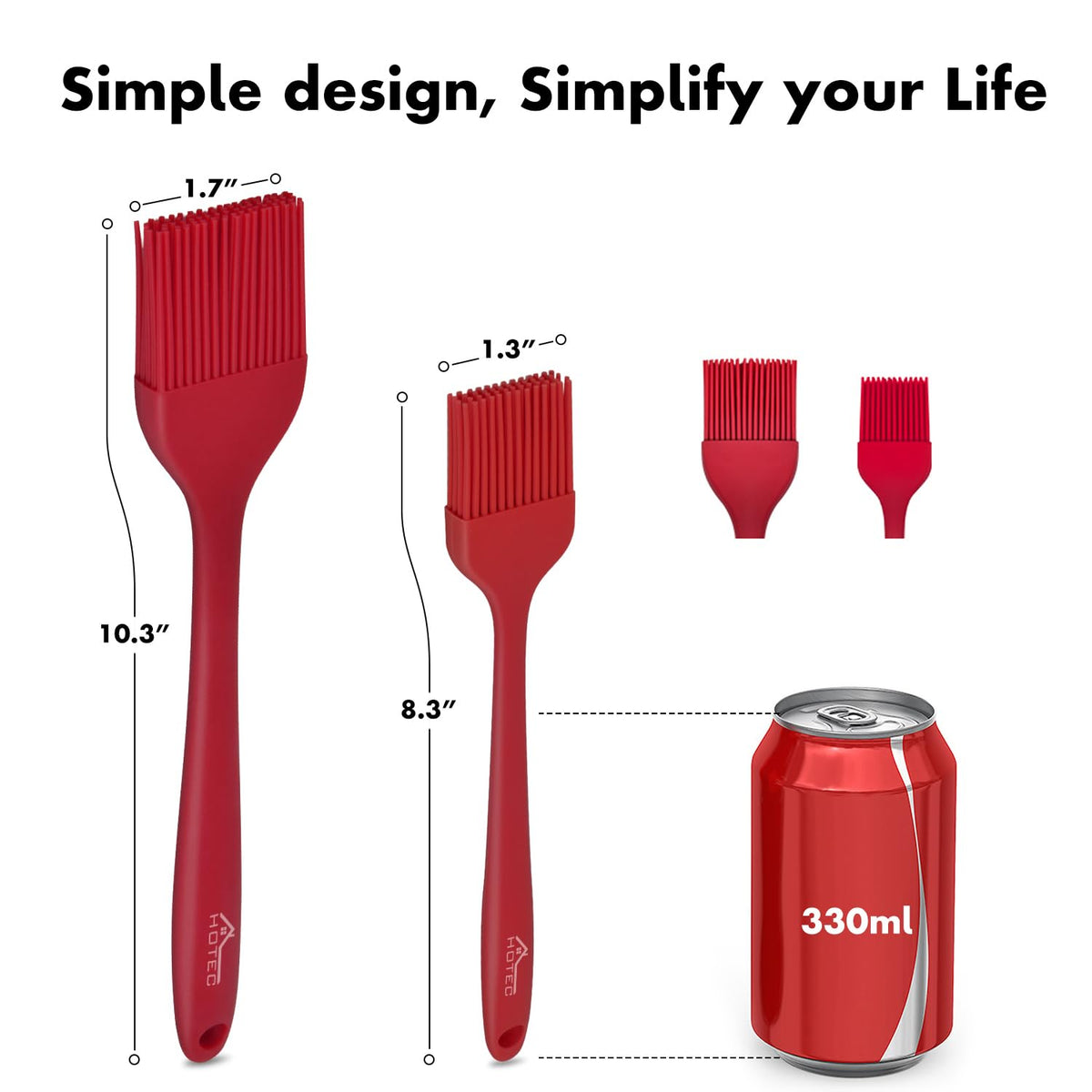 HOTEC Silicone Basting &Pastry Brushes BPA Free, Classic Blue 2 Father Jim Norris notebooks
