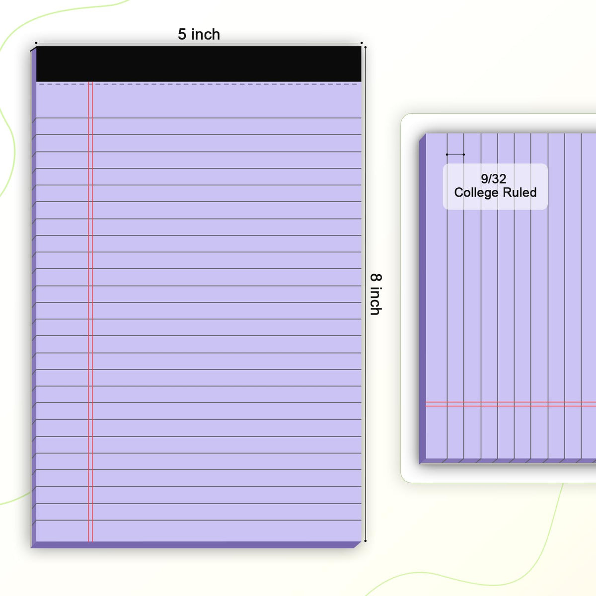 AILZFEI 6pcs Small Note Pad 5x8 College Ruled Legal Pads Paper Notepads 6 Pack Study Back Writing Pads 5 x 8 Legal Pads Perforated Narrow Ruled Pads of Paper White Father Jim Norris notebooks