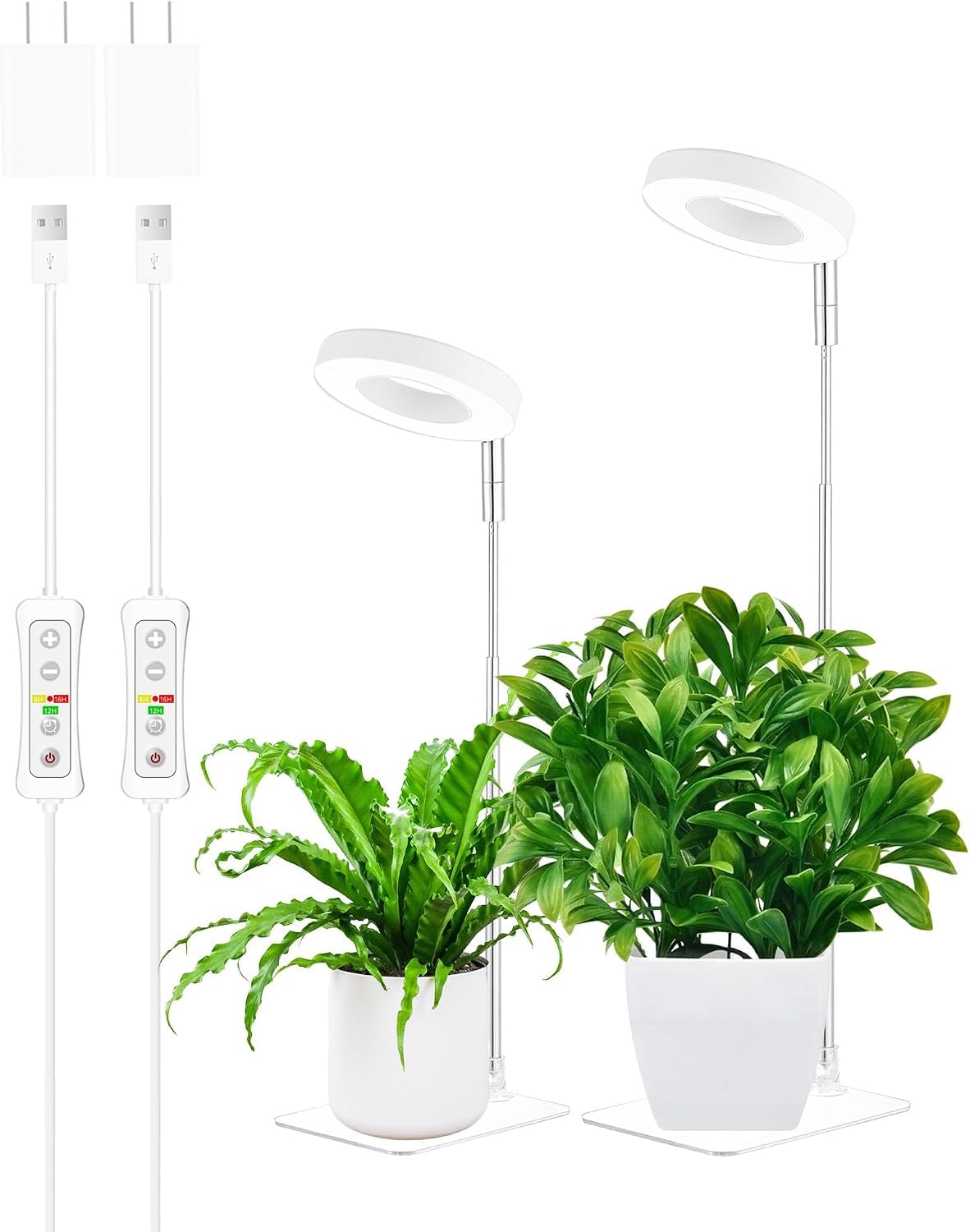 Yadoker 144 LEDs Full Spectrum Plant Grow Light for Indoor Plants,Height Adjustable, 6.3" Aluminum Housing,Automatic Timer with 8/12/16 Hours,10-Level Brightness,Black Plant Light with Base,2 Pack Father Jim Norris notebooks