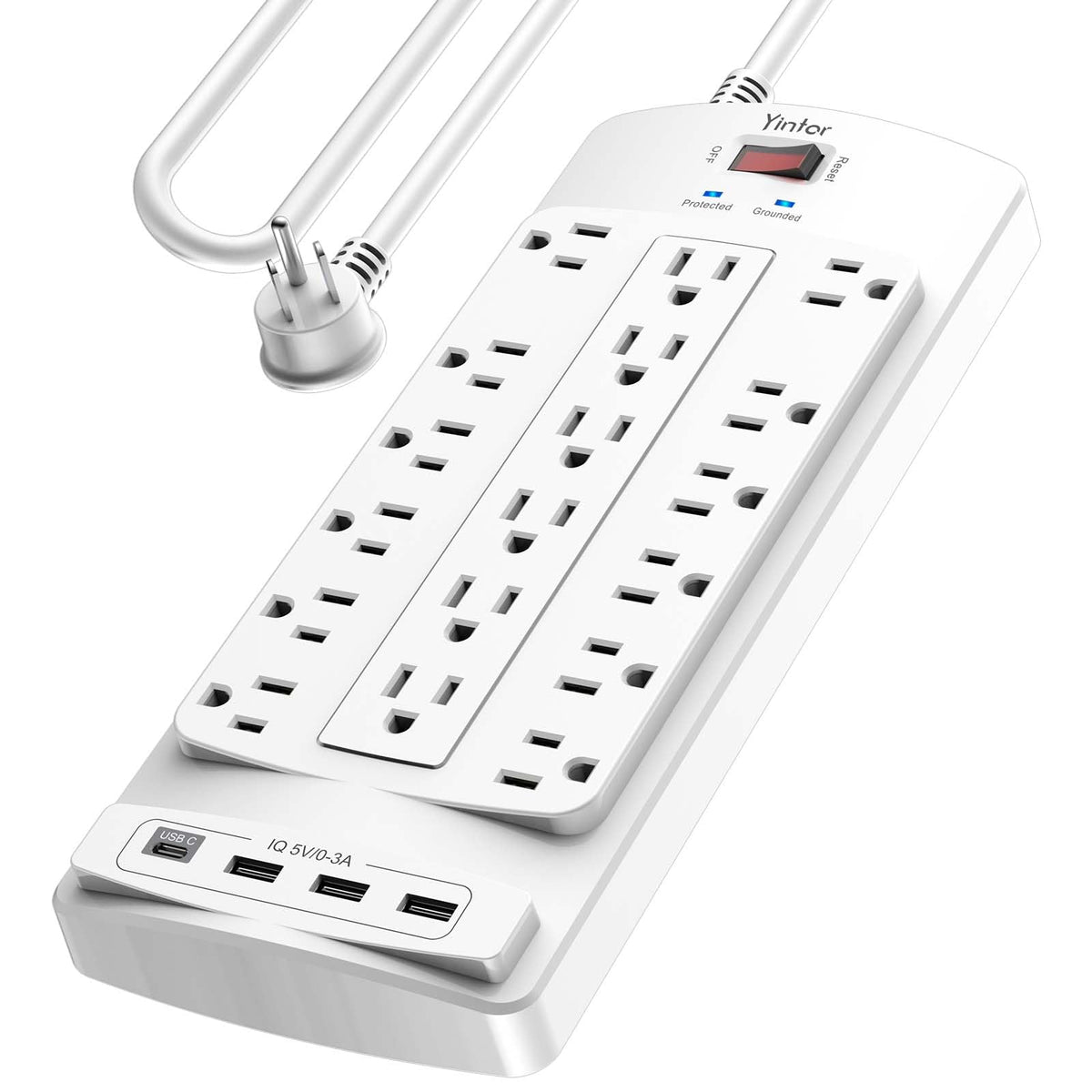 Yintar 6Ft Surge Protector Power Strip with 6 Outlets & 3 USB Ports, Black Father Jim Norris notebooks