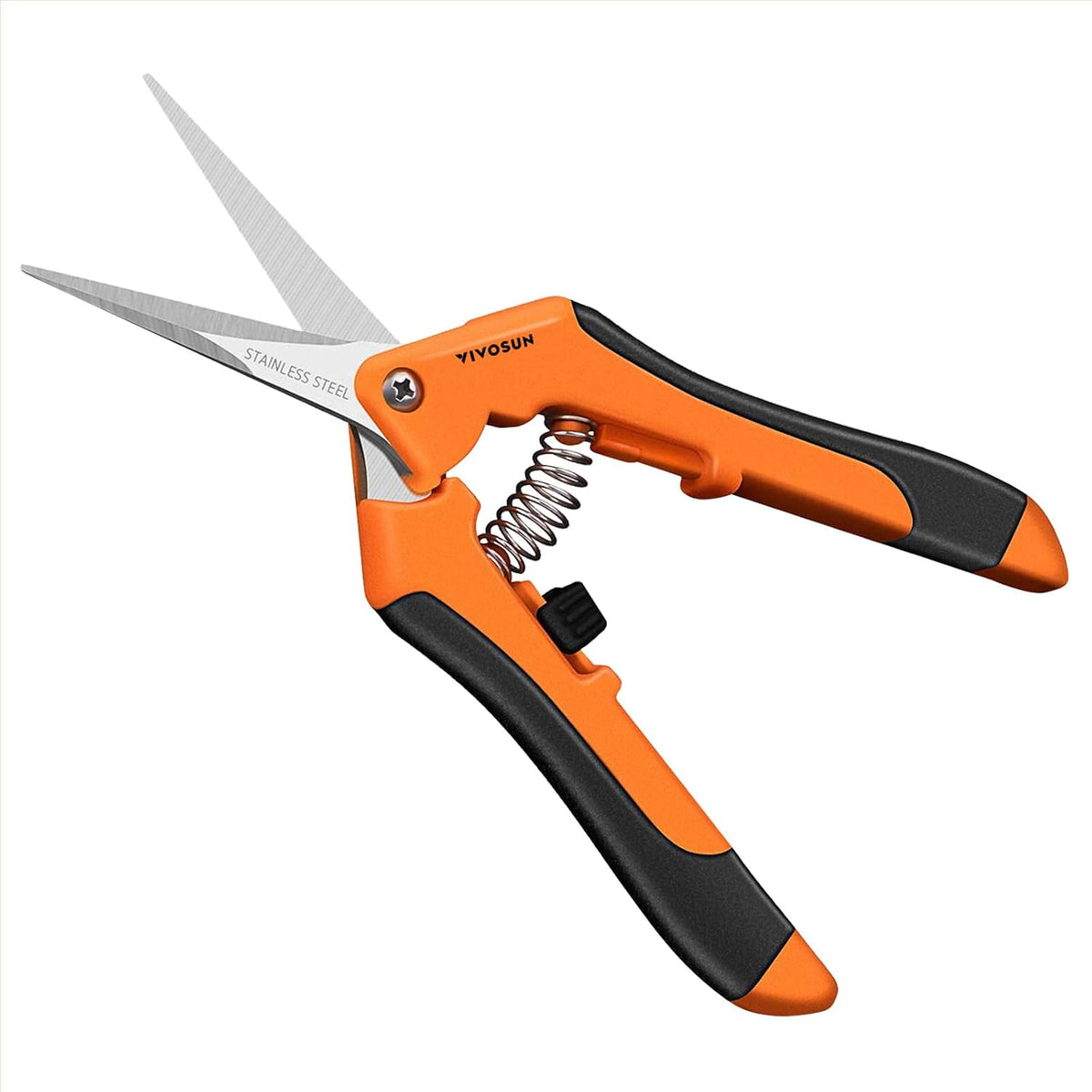 VIVOSUN 6.5 Inch Gardening Scissors Hand Pruner Pruning Shear with Straight Stainless Steel Blades Orange 1-Pack Father Jim Norris notebooks