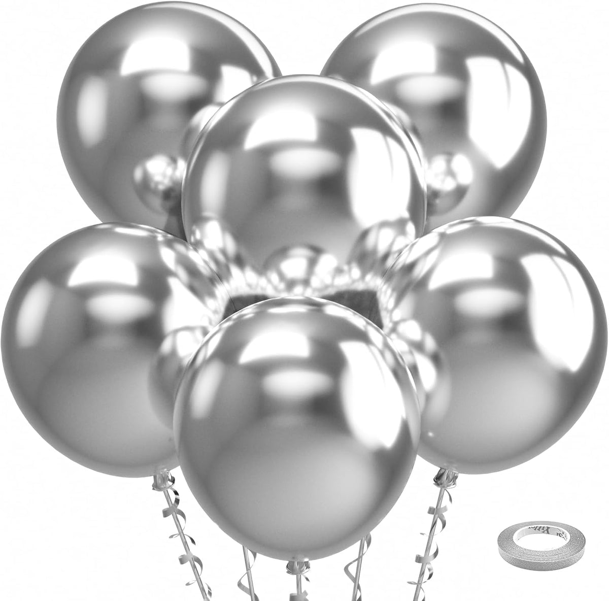 Bezente Assorted Latex Rainbow Balloons 100 Pack 12 inch