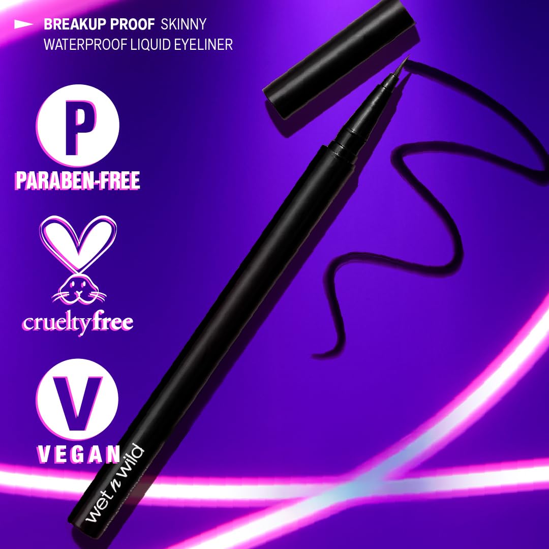 Liquid Eyeliner - Ultra-Fine Brush, Waterproof, Long-Lasting - Cruelty-Free & Vegan - Ultra Black