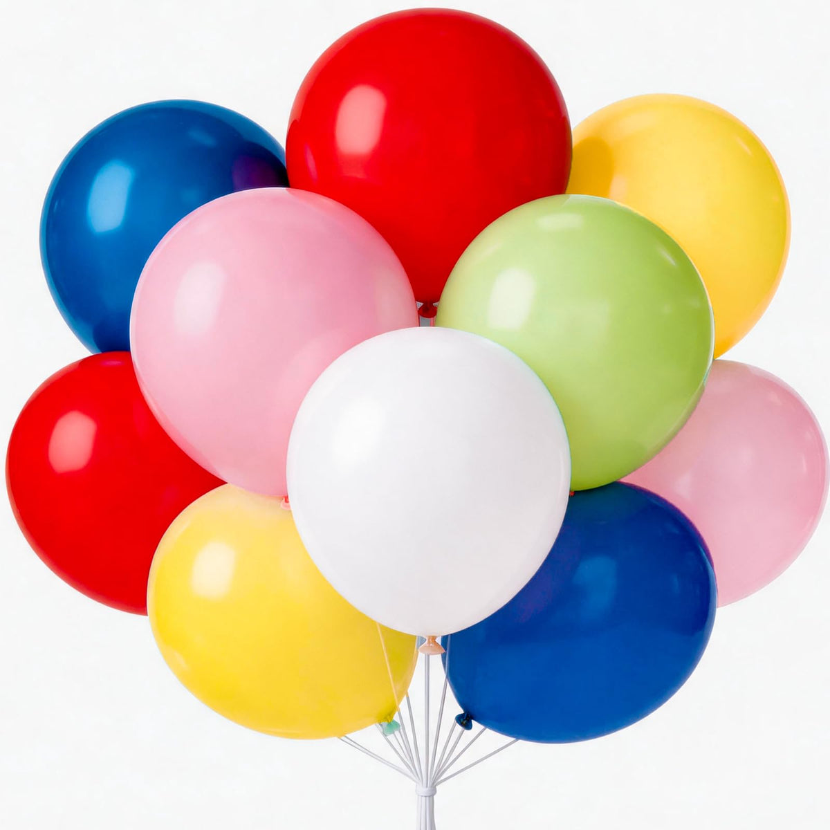 PartyWoo Assorted Colors Rainbow Balloons 50pcs Multicolor Colorful Color