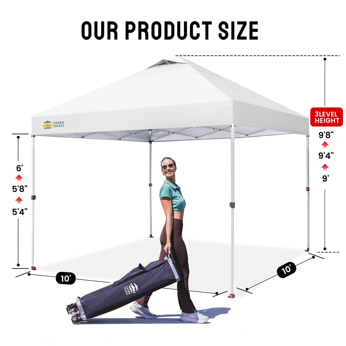 CROWN SHADES 10x10 Pop Up Canopy Tent with One Push Setup, Blue Father Jim Norris notebooks