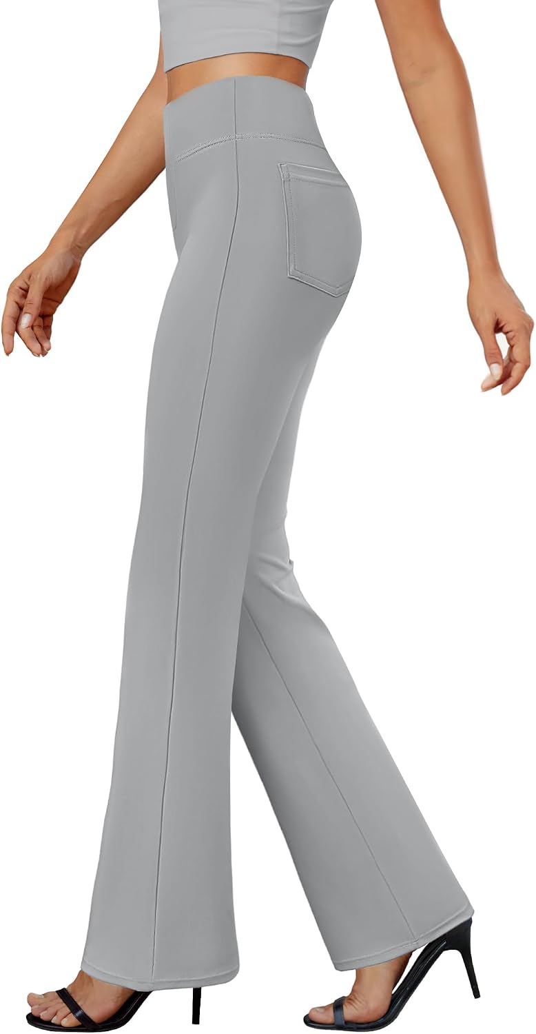 DLOODA Womens Bootcut Dress Pants Business Casual Work Pants with Pockets