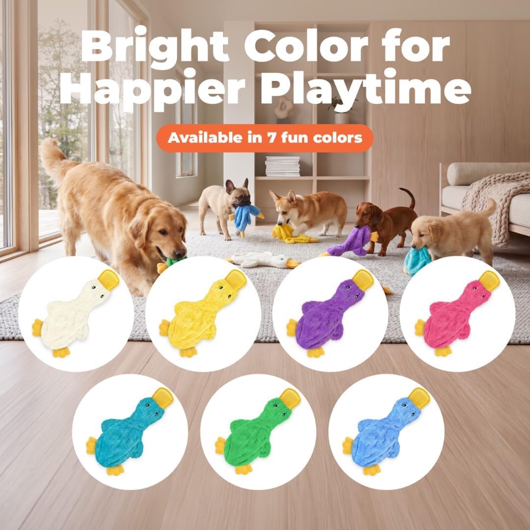 Best Pet Supplies Interactive Squeaky Dog Toy - Crinkle Duck, Blue Father Jim Norris notebooks