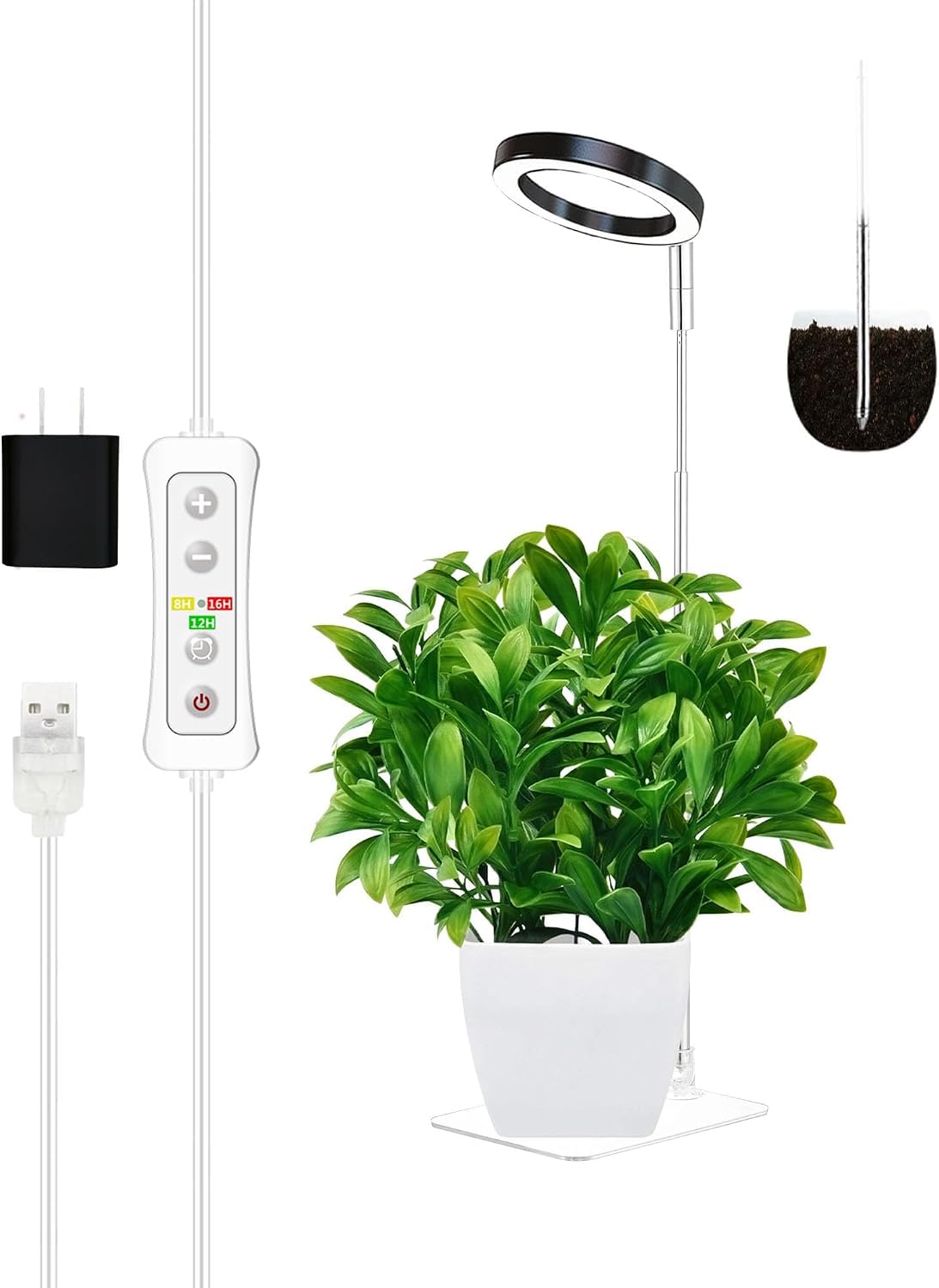Yadoker 144 LEDs Full Spectrum Plant Grow Light for Indoor Plants,Height Adjustable, 6.3" Aluminum Housing,Automatic Timer with 8/12/16 Hours,10-Level Brightness,Black Plant Light with Base,2 Pack Father Jim Norris notebooks