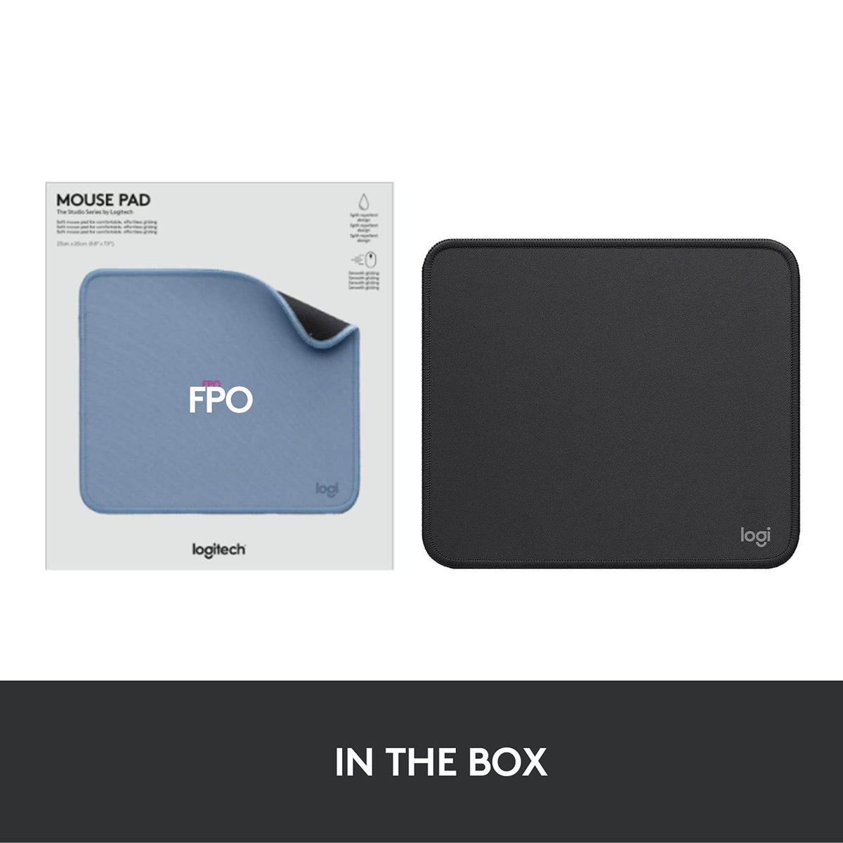 Logitech Studio Series Small Mouse Pad, Anti-Slip 9x8 Inches, Blue Grey Father Jim Norris notebooks