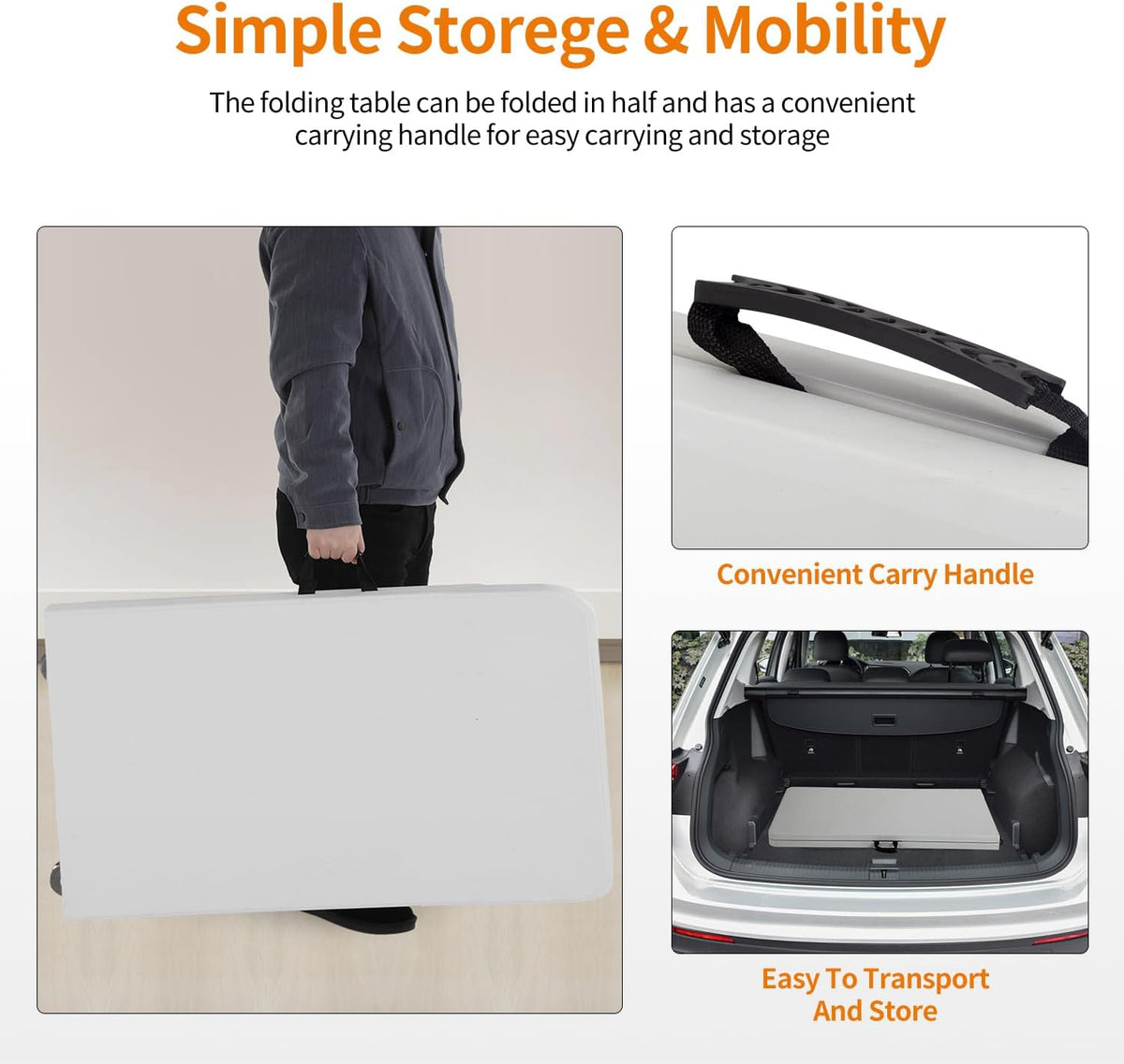 BestOffice | 6FT Folding Table | Black | Portable Plastic Table Father Jim Norris notebooks