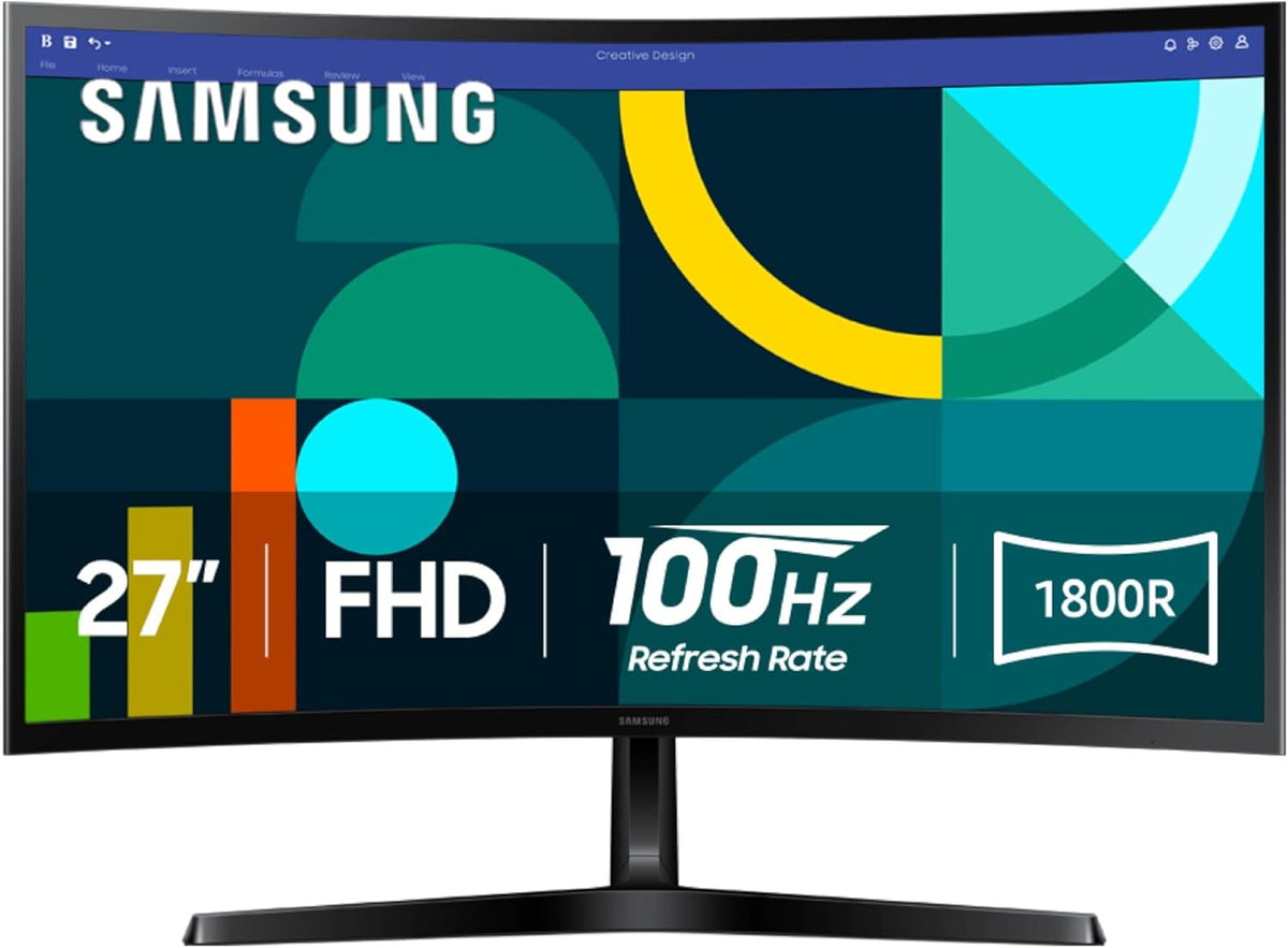 Samsung 27" Essential S3 (S36GD) Series FHD 1800R Curved Computer Monitor Father Jim Norris notebooks