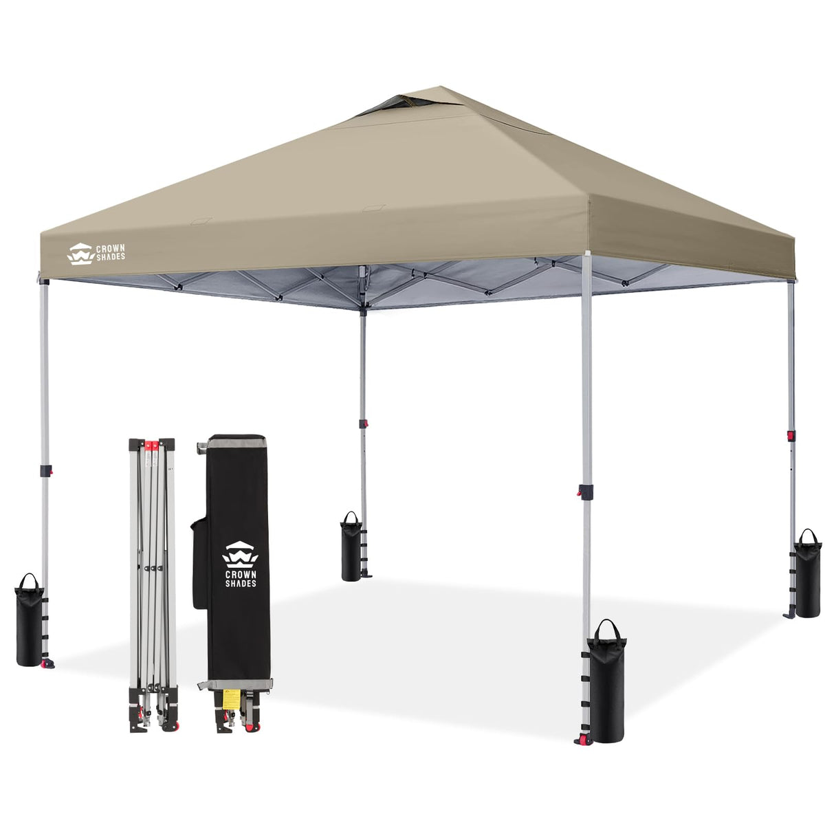 CROWN SHADES 10x10 Pop Up Canopy Tent with One Push Setup, Blue Father Jim Norris notebooks
