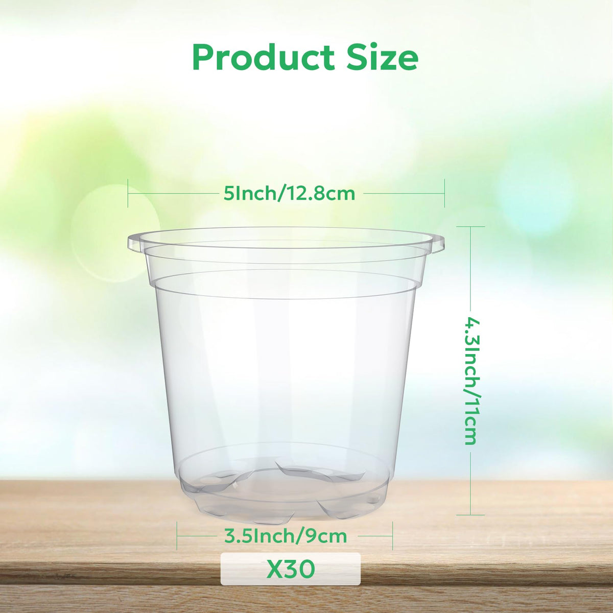 Bluepro Clear Nursery Pots with Humidity Domes, 4 Inch, 30-Pack Father Jim Norris notebooks