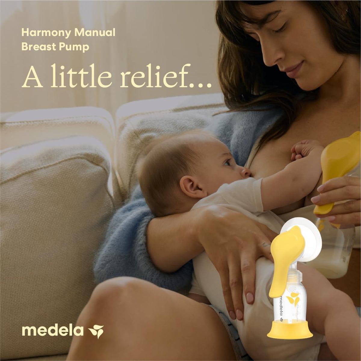 Medela Harmony Manual Breast Pump, On-the-Go, More Milk Output
