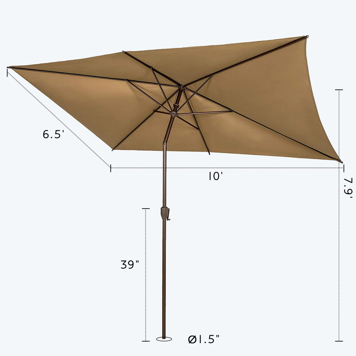 Abba Patio 7.5FT Lyon Outdoor Patio Umbrella Outdoor Table Umbrella with Push Button Tilt and Crank Market Umbrella 6 Sturdy Ribs UV Protection Waterproof for Garden Deck Backyard Pool Grey Father Jim Norris notebooks