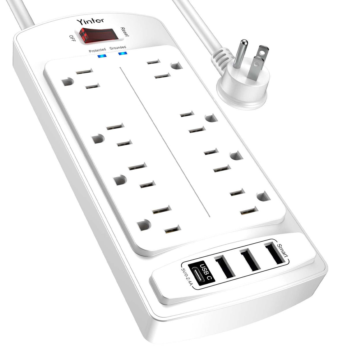 Yintar 6Ft Surge Protector Power Strip with 6 Outlets & 3 USB Ports, Black Father Jim Norris notebooks