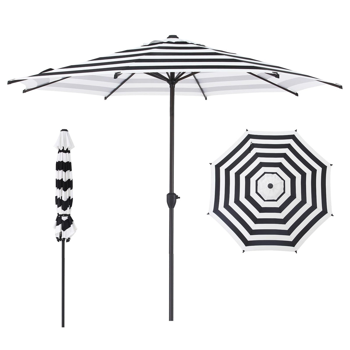 Abba Patio 7.5FT Lyon Outdoor Patio Umbrella Outdoor Table Umbrella with Push Button Tilt and Crank Market Umbrella 6 Sturdy Ribs UV Protection Waterproof for Garden Deck Backyard Pool Grey Father Jim Norris notebooks