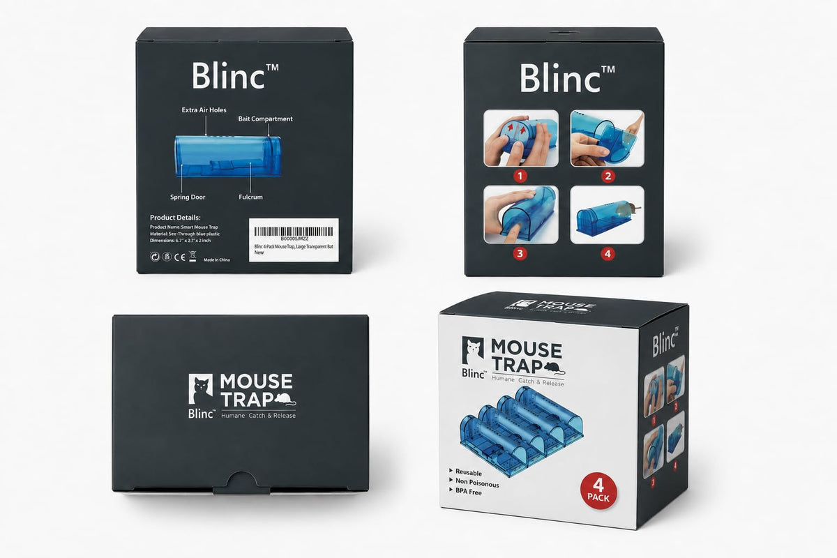 Humane Mouse Trap Reusable! [2-Pack] - Catch and Release No-Kill Rodent Traps for Indoors & Outdoors - Safe for Children & Pets - Reusable Mouse Catcher for Kitchen, Pantry & Garage Blinc (Blue) Father Jim Norris notebooks