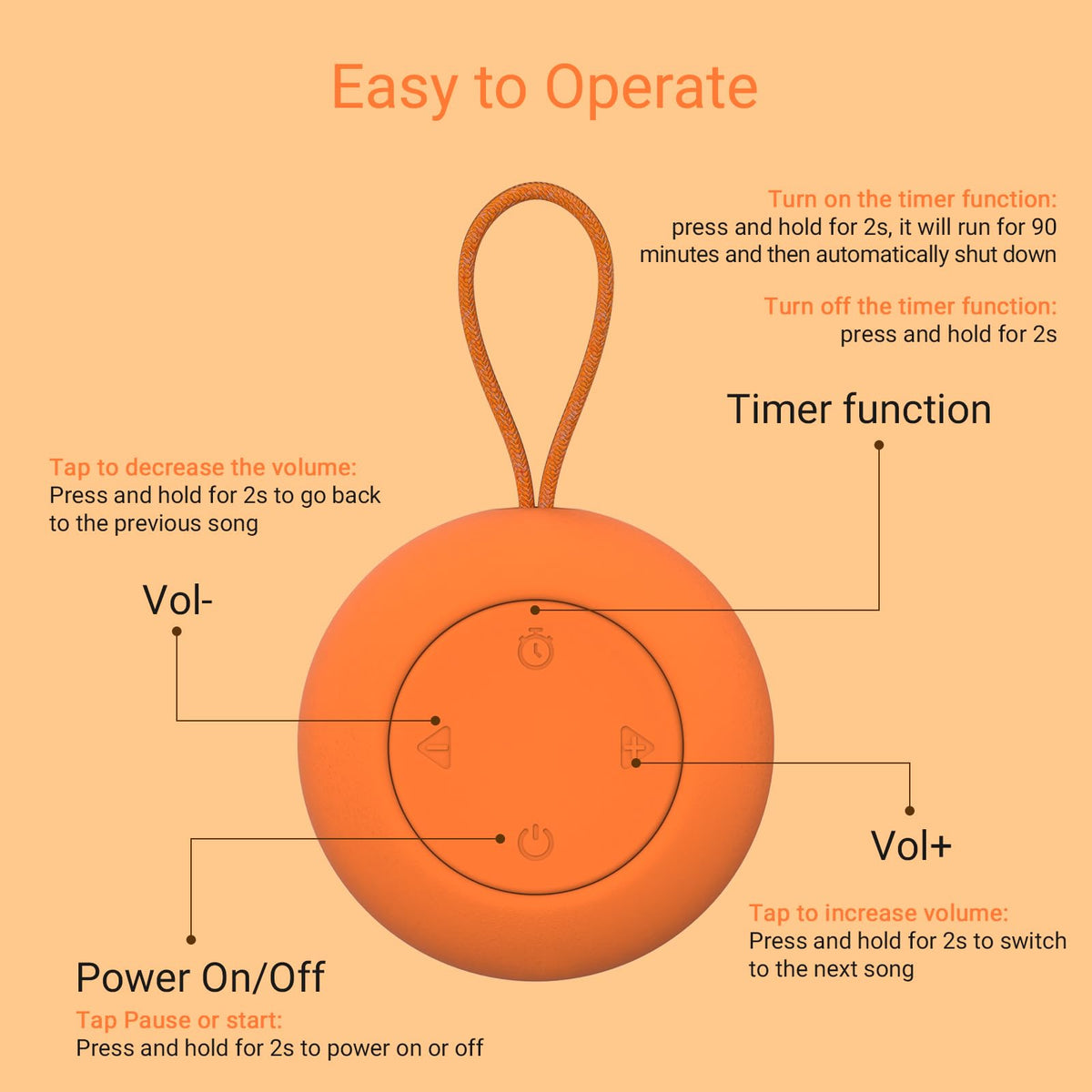 Portable Baby Sound Machine & Essentials for Babies & Kids-Putty