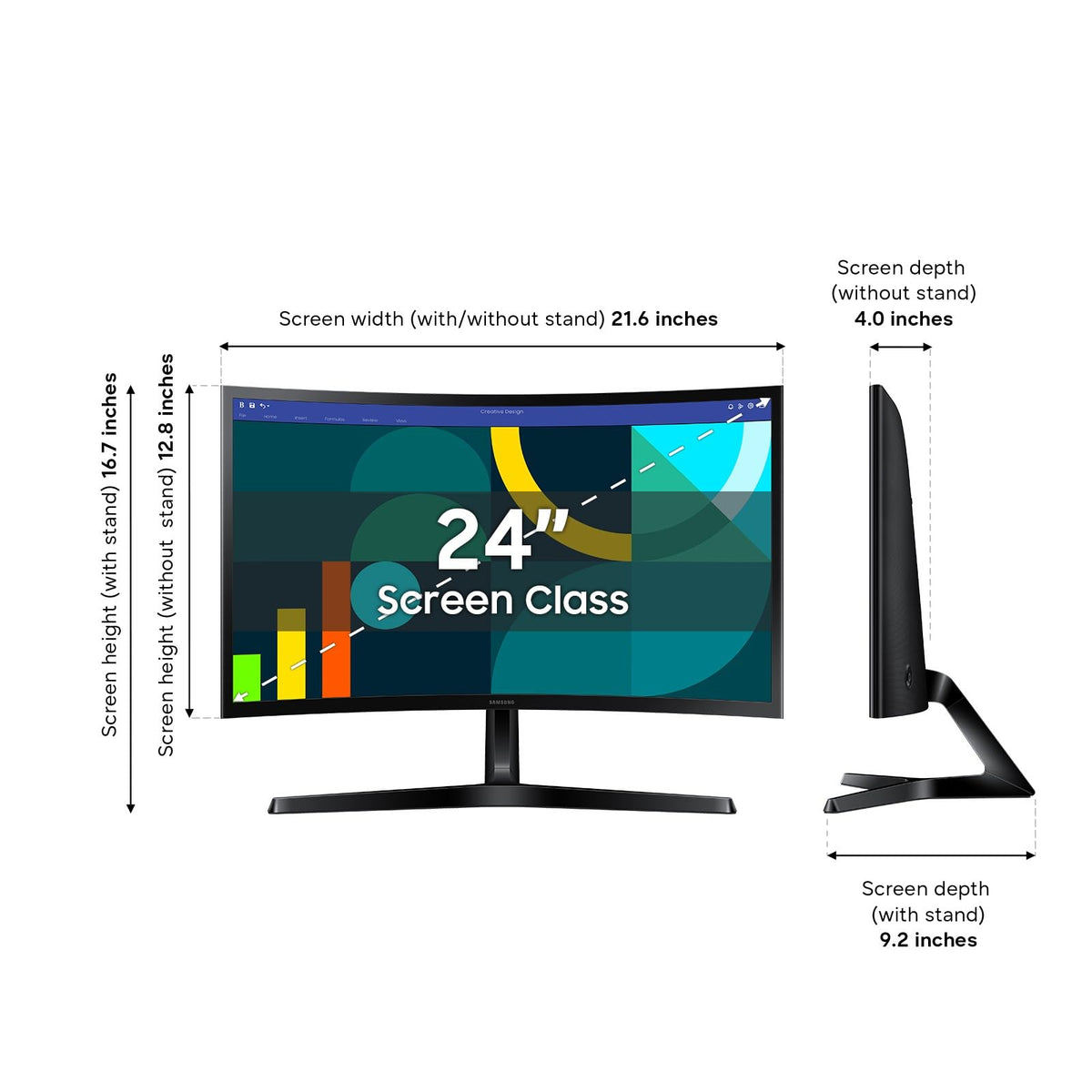Samsung 27" Essential S3 (S36GD) Series FHD 1800R Curved Computer Monitor Father Jim Norris notebooks