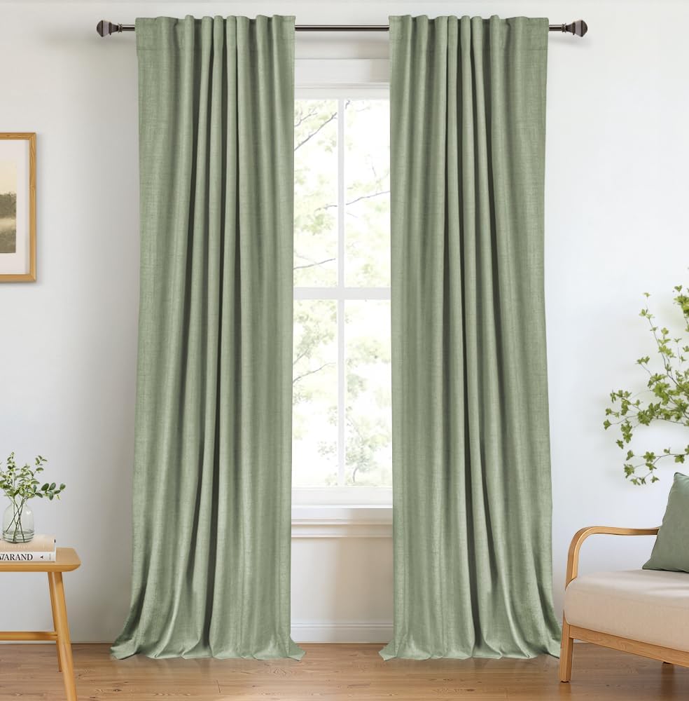 Blush Pink Total Blackout Sliding Door Curtains 96 Inches Long